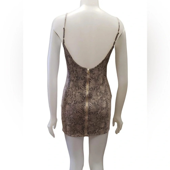 Meshki Snake Skin Print Mini  Dress Size Medium - Picture 4 of 14